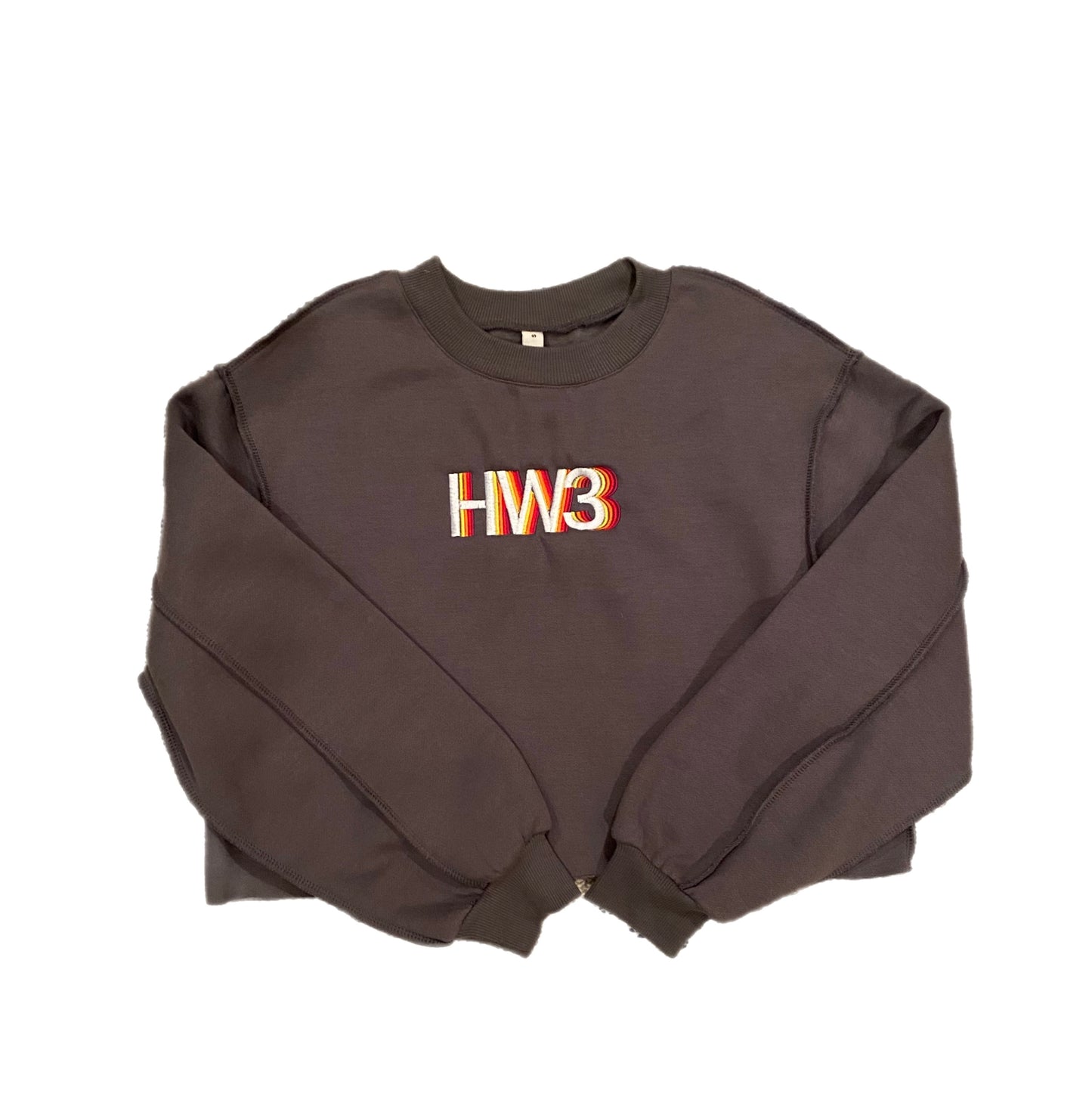 Digitally Enhanced Cropped Sweatshirt