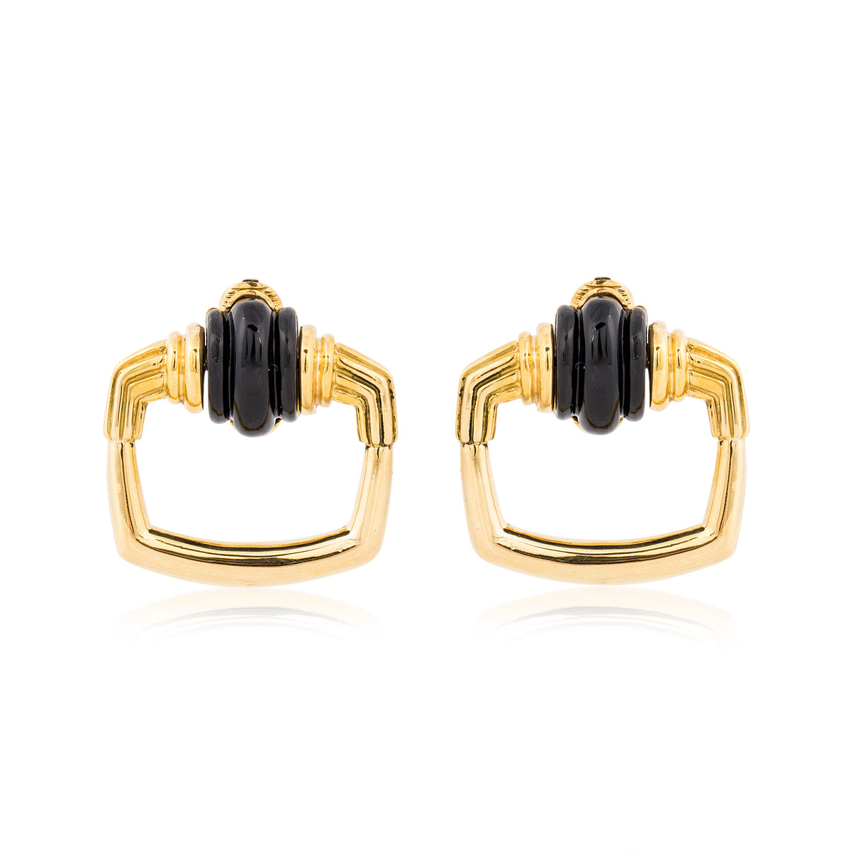Cartier 18K Gold and Onyx Earrings by Aldo Cipullo